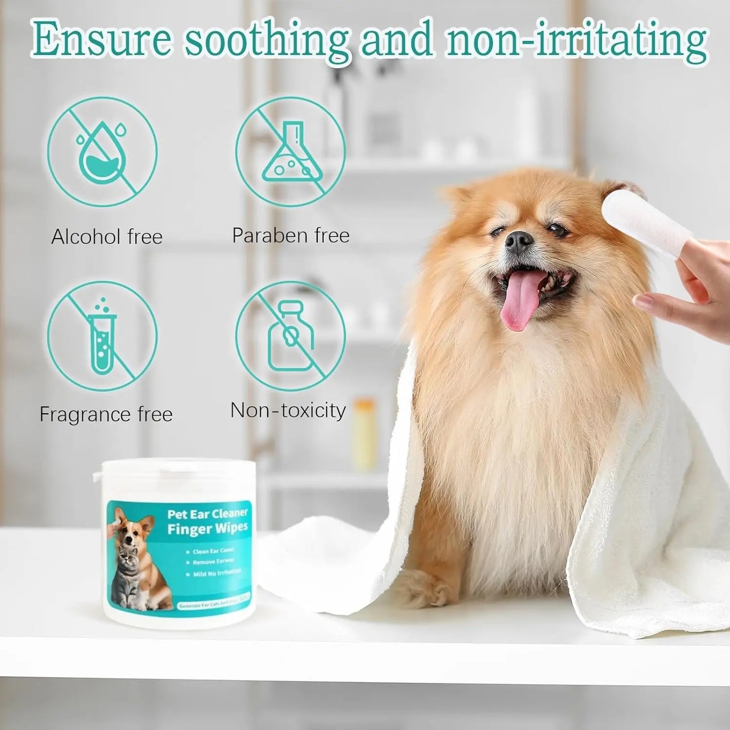 Pet Ear Finger Wipes